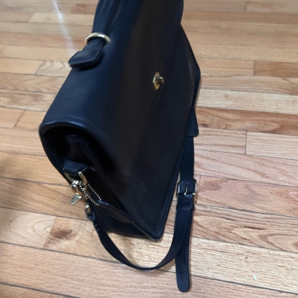 Coach Black Leather Structured Brief - Picture 2 of 3